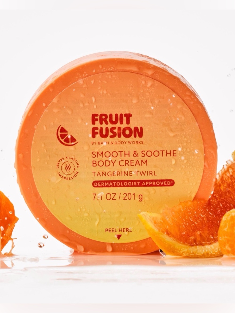 New Bath & Body Works Tangerine Twirl Fruit Fusion Smooth & Soothe Body Cream